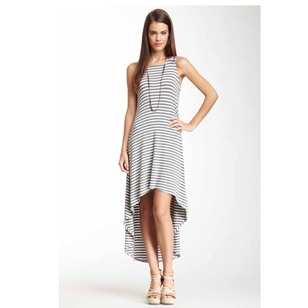 EUC Ella Moss striped hi-lo dress sz M